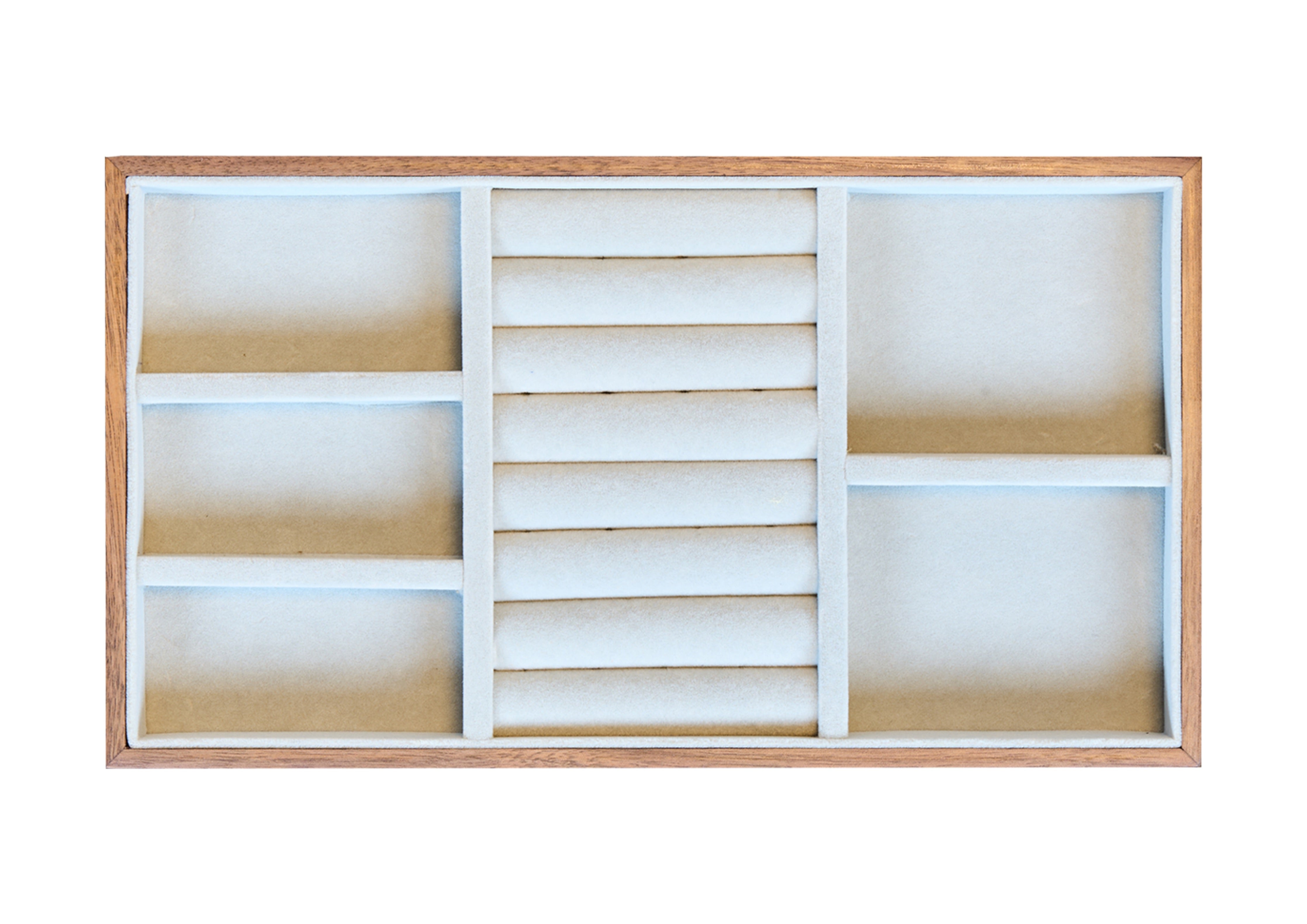 Walnut Jewelry Box with 2 Drawers & Removable Tray 17
