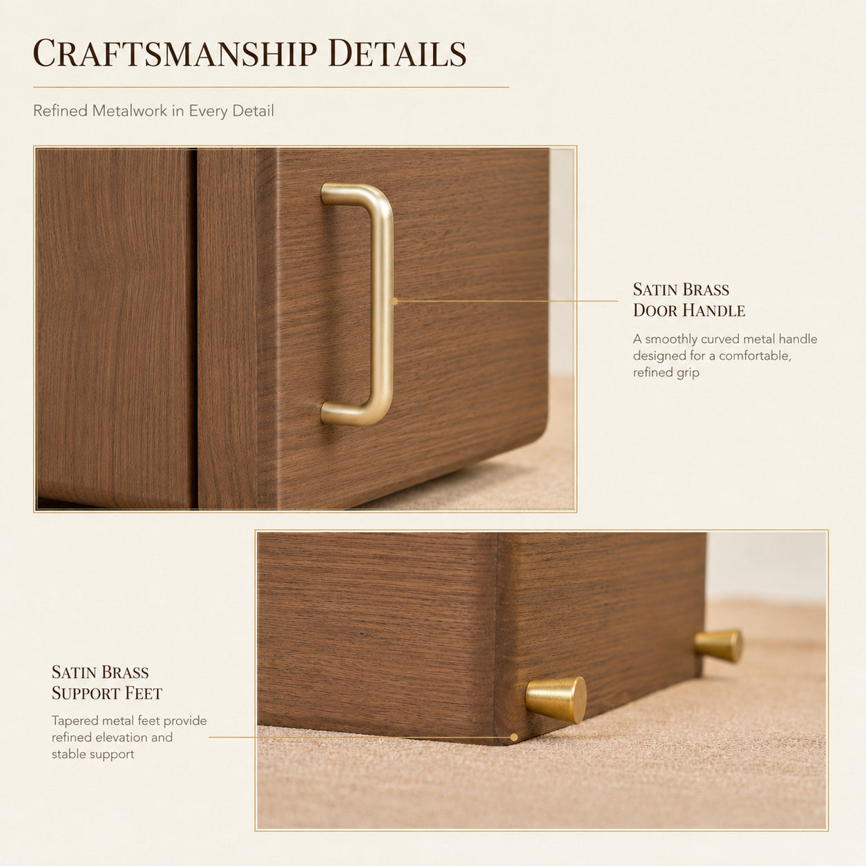 Personalized Walnut Jewelry Cabinet with 4 Drawers & Hooks
