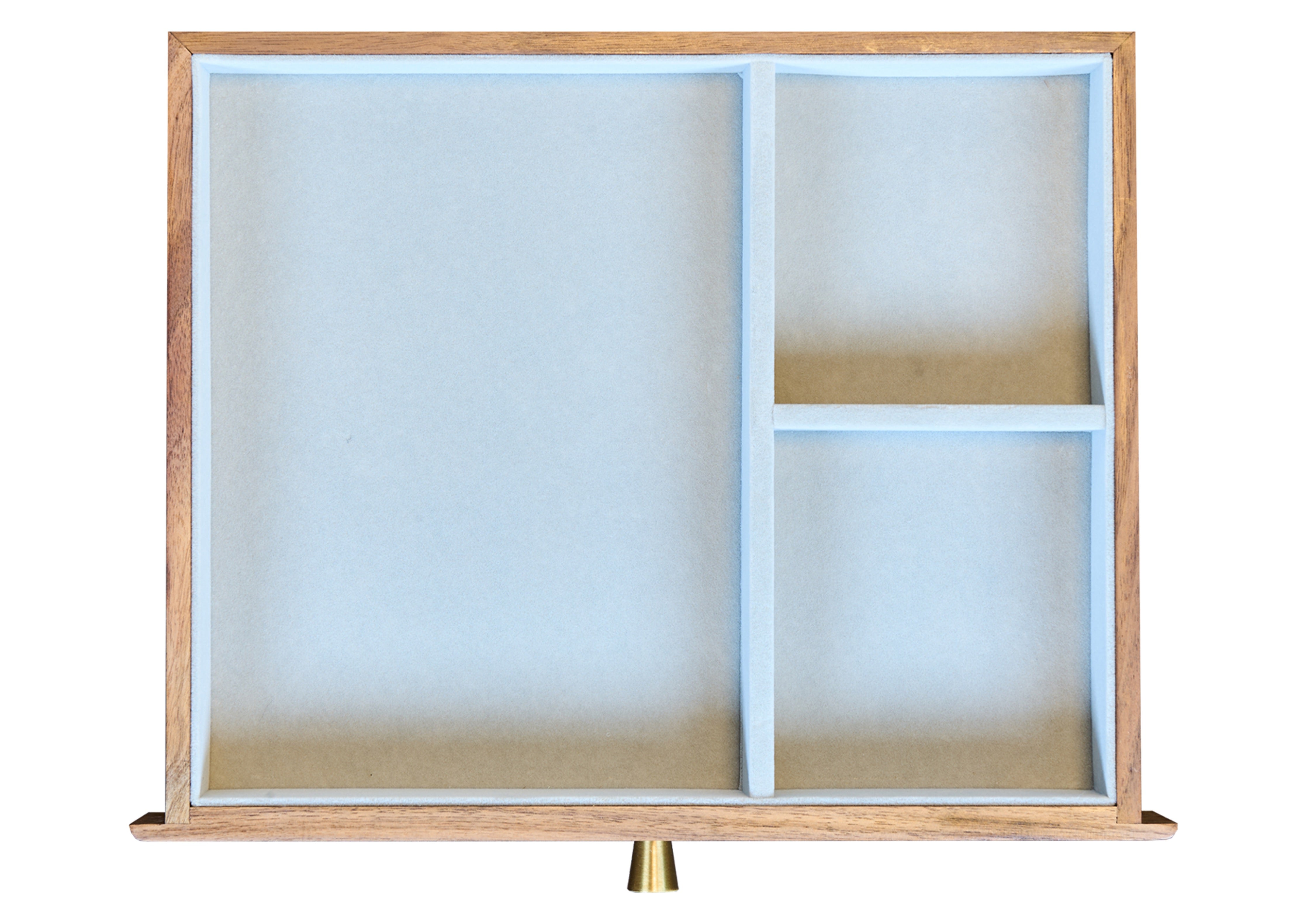 Walnut Jewelry Box with 2 Drawers & Removable Tray 20