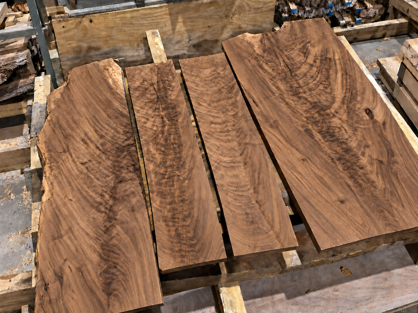 Selecting figured walnut boards